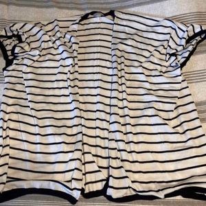 NWOT White and Navy Open Cardigan Size M/L